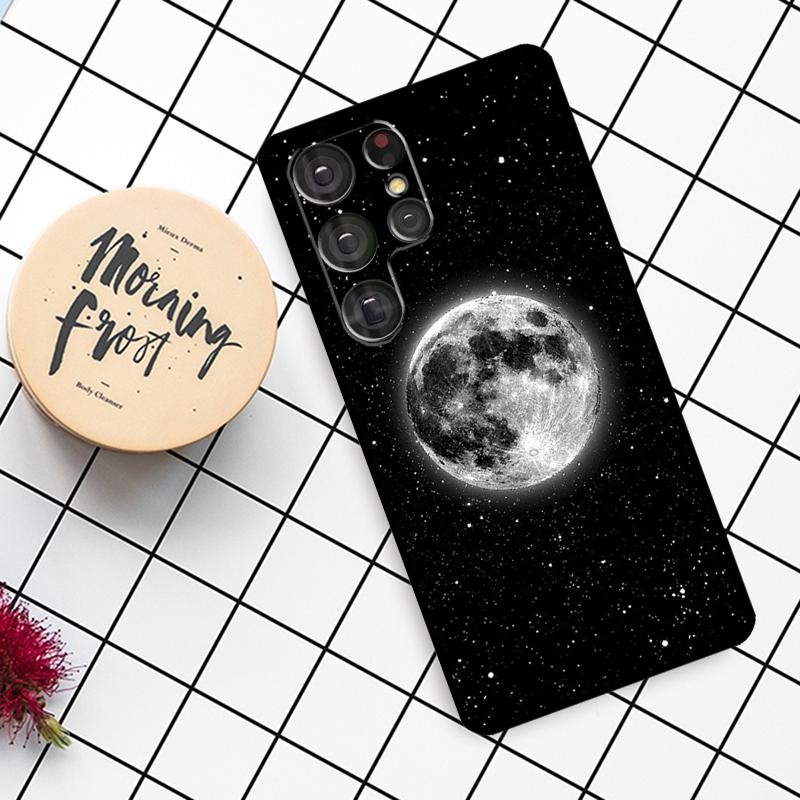 Moon Stars Space Case For Samsung Galaxy S25 Ultra S23 S22 S21 S20 S24 Ultra S9 S10 Plus S25 FE Phone Cover