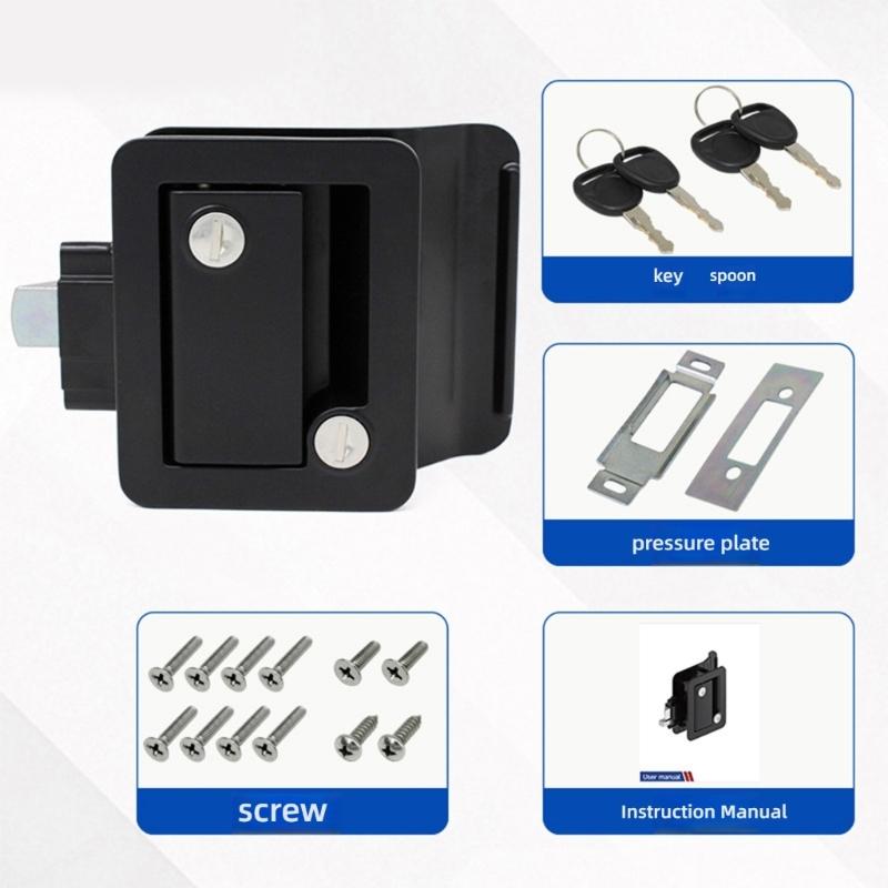 Waterproof Entry Door Lock Campers Marine Lock Aluminum Construction Double Side Access For Campers Trailers