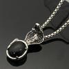 2025 Personalized Black Stone Cobra Pendant Titanium Steel Men's Necklace
