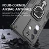 KEYSION Shockproof Armor Case for VIVO Y29 4G Soft Silicone+PC Upright Metal Live Ring Stand Phone Back Cover for VIVO Y29