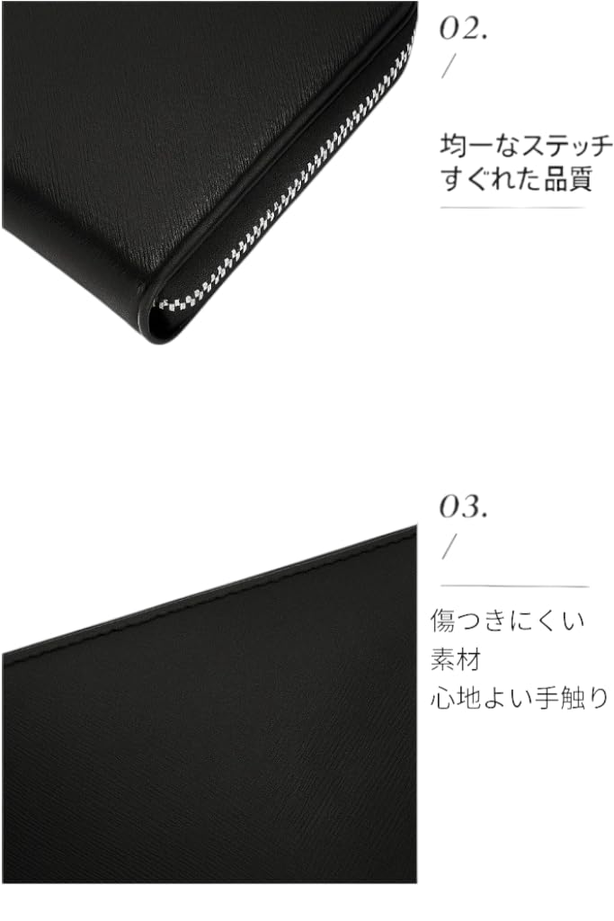 Long Round PU Holds 8 Large x 10 x Available in 8 Colors [nokorika] Women's Wallet, Zipper, Leather, Cards, Capacity, 19.5 2.5 cm, (Green)