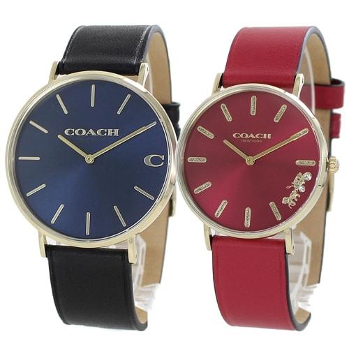 

Coach Pair Watches with Authentic Pair Box and Shopper, Men s and Women s Leather Straps, 1460254814503852-coach-peabox