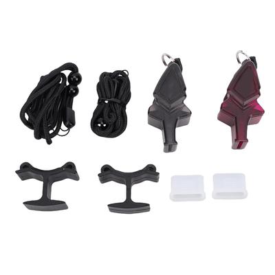 2 Stück Sportpfeifen-Set ABS Laute Klare Tonpfeife mit Lanyard und Mundstück Fingergriff für Trainer Schiedsrichter