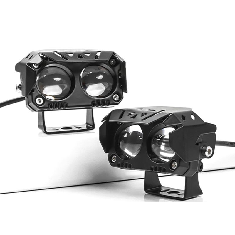 Multiple Mount LED Motorcycle Light High Brightness White Yellow Beam Shockproof Housing For Nighttime Road Illumination