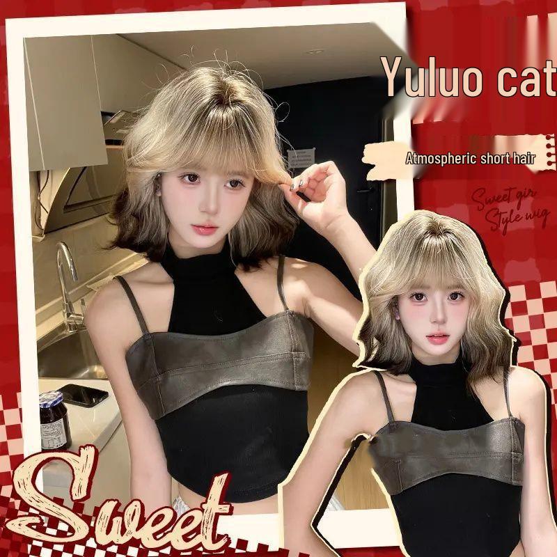 Trendy Platinum Black Gradient Curly Lolita Wig