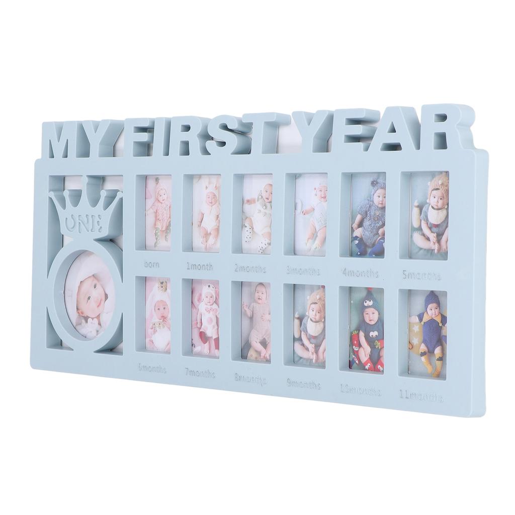 Newborn Photo Frame Durable Polished 12 Small Picture Frames Record Baby S Monthly Growth Baby Photo Frame for Gift