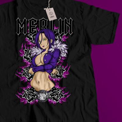 Seven Deadly Sins Shirt, Meliodas Elizabeth Anime Tee, Vintage Manga Graphic T Shirt, Fantasy Anime Streetwear Oversized Tee
