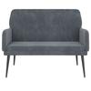 351415 vidaXL Banc Gris foncé 108x79x79 cm Velours