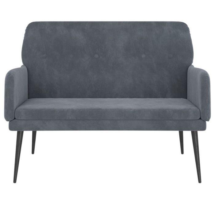 351415 vidaXL Bench Dark Grey 108x79x79 Cm Velvet