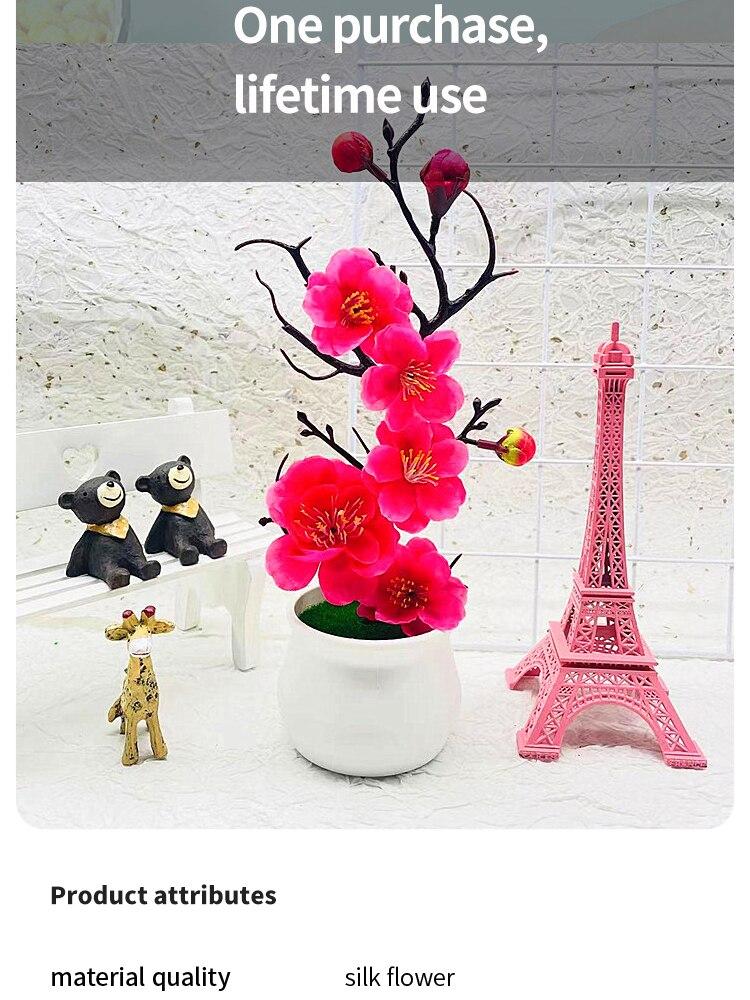 

Искусственные растения Бонсай Маленькое дерево Симуляция Горшечные растения Искусственные цветы Настольные Горшечные Украшения Домашнее украшение Декор для сада отеля 30X11CM