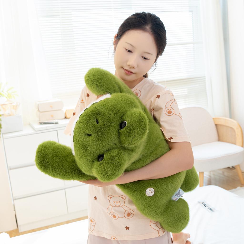 Hot Simulation Giant Frog Plush Toy Stuffed Animals Plushies Green Lying Frogs Throw Pillow Cushion Home Deco for Kids Gift