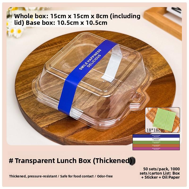 Transparent Tiramisu Packaging Box Cake Dishes Mousse Cutting Sweet Dessert Baking Western Pastries Separation Packing Box