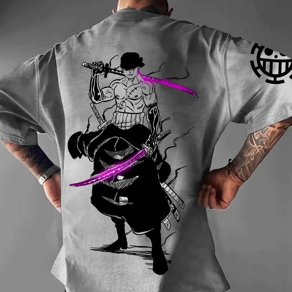 2026 ONE PIECE Japonský Anime Roronoa Zoro Unisex Potisknuté Tričko Letní Ležérní Krátký Rukáv Ležérní Bavlněné Tričko Y2K