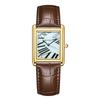 HONMIN Luxury Style Roman Dial Tank Ultra-Thin Rectangular Elegant Men's Quartz WaterProof Watch