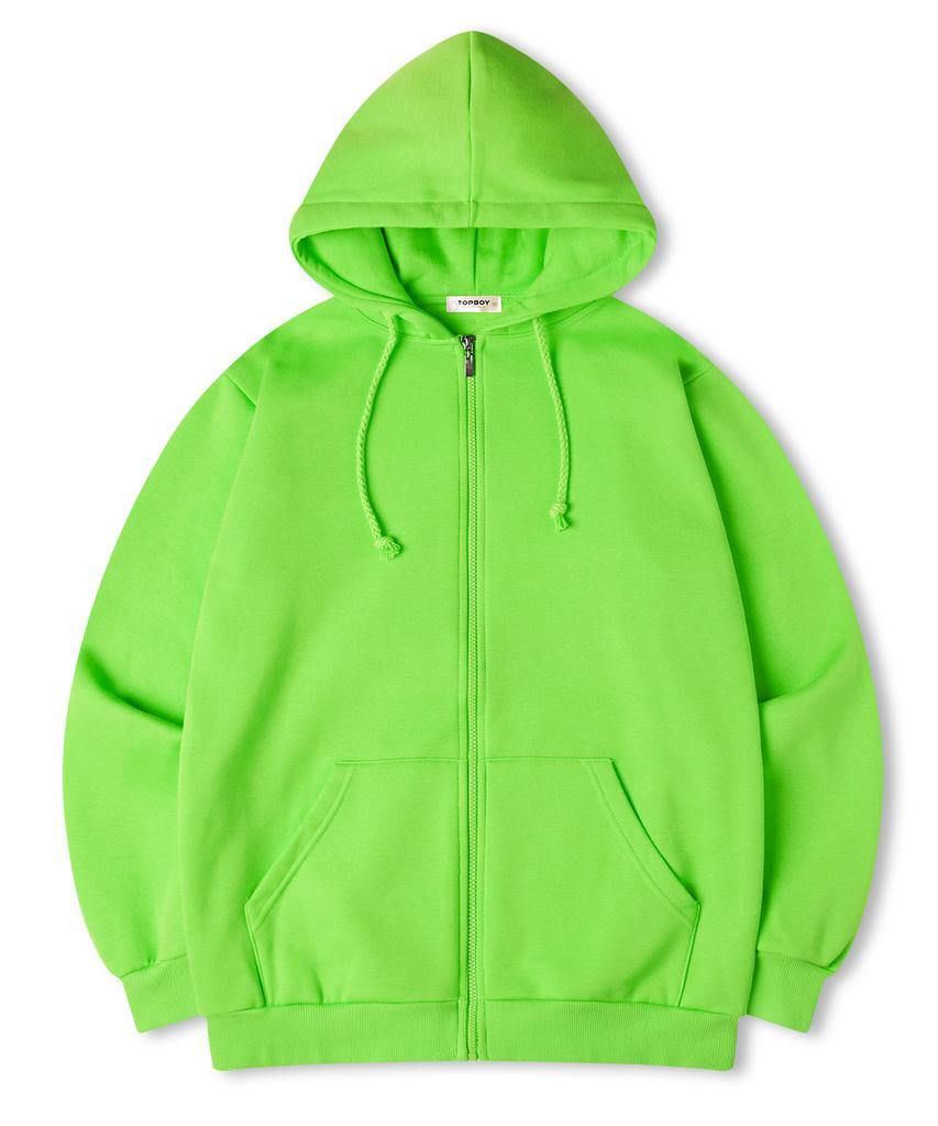 Topboy [2Pack] Essential Regular Brushed Fleece Sweat Zip-Up 16 Colors (Type A)