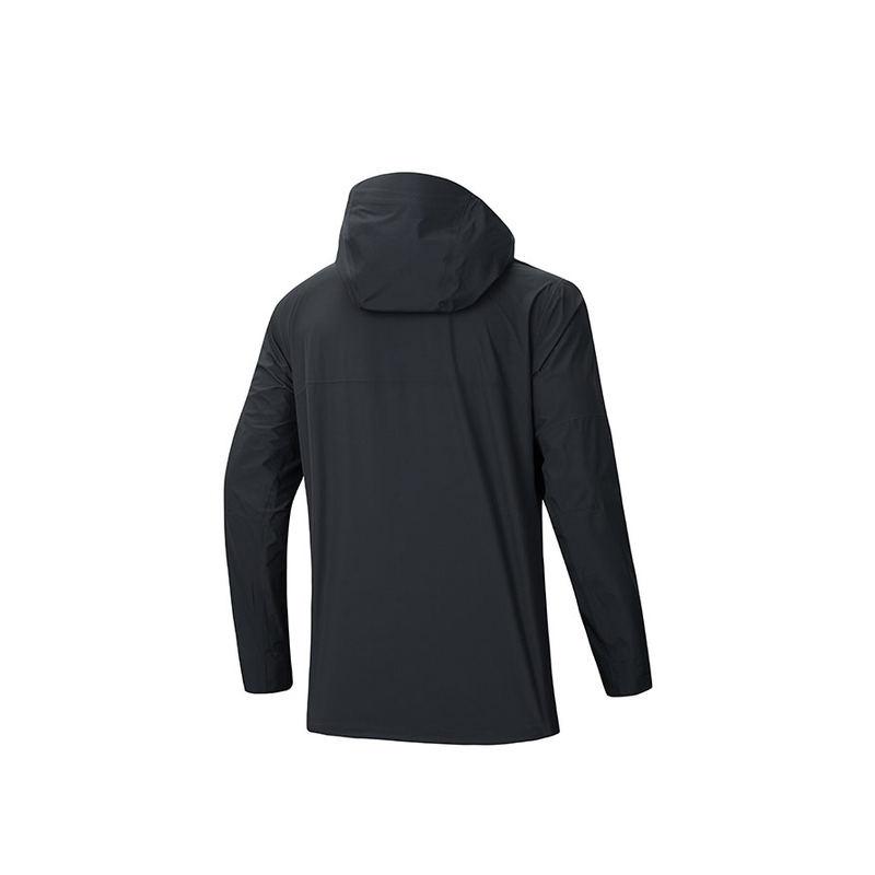Anta Outdoor Series Comfortable Hooded Casual Color Block Zipper Breathable Jacket Men Jackets Basic-Black 152446601-6