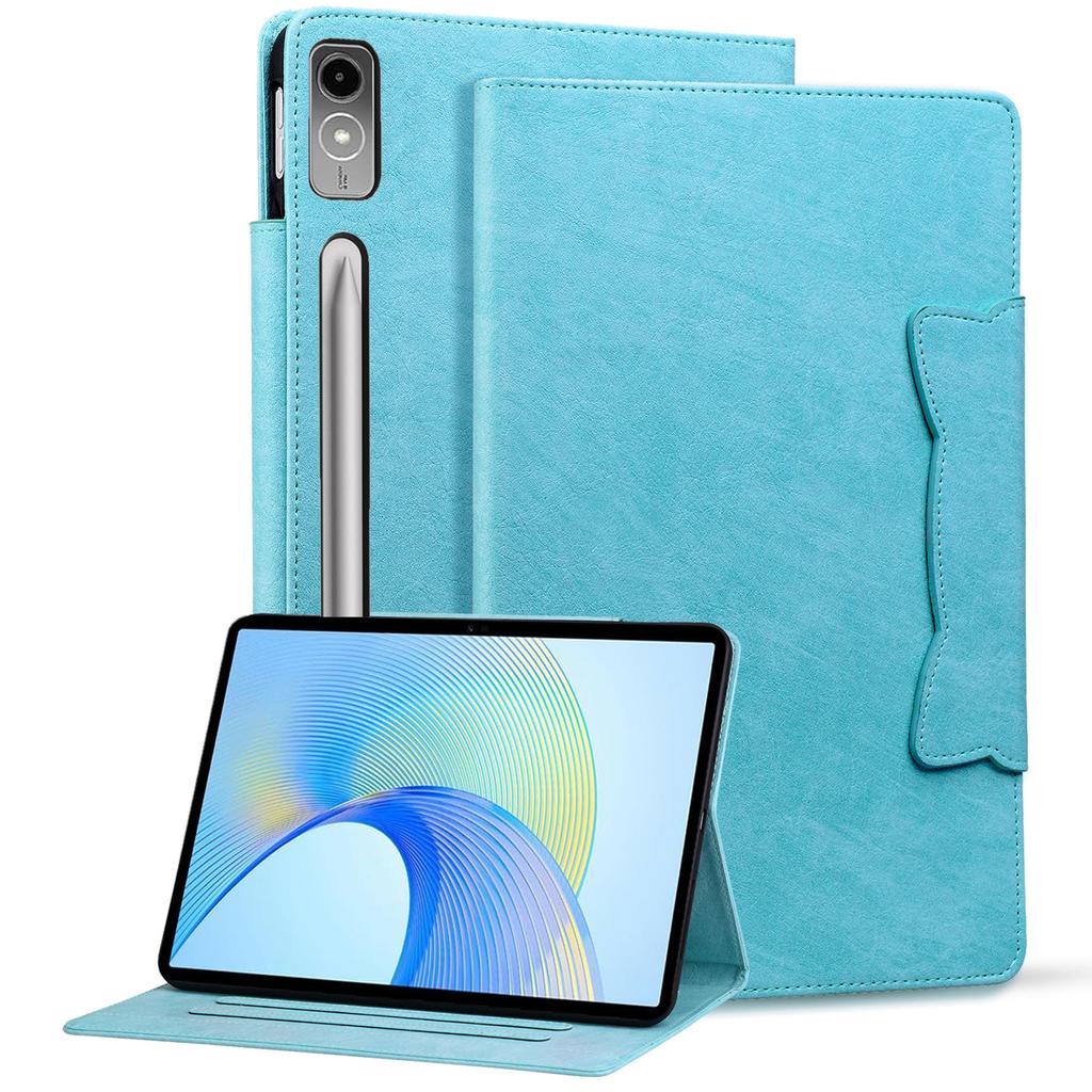 For Lenovo Tab P12 Shockproof Case Magnetic Clasp PU Leather Tablet Cover with Card Slots