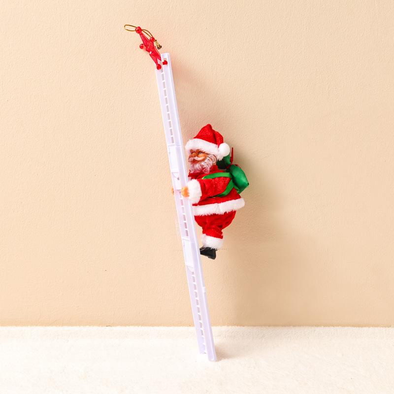 Elektrisches Spielzeug Kletterseil Kletterleiter Kletterschornstein Weihnachtsmann für Weihnachtsdekoration Weihnachtsgeschenke