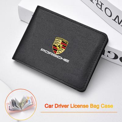 Obal na řidičský průkaz do auta Pouzdro na doklady k řízení Průkaz totožnosti Pro Porsche Cayenne Panamera Macan 911 718 Taycan Boxster Cayman Pajun