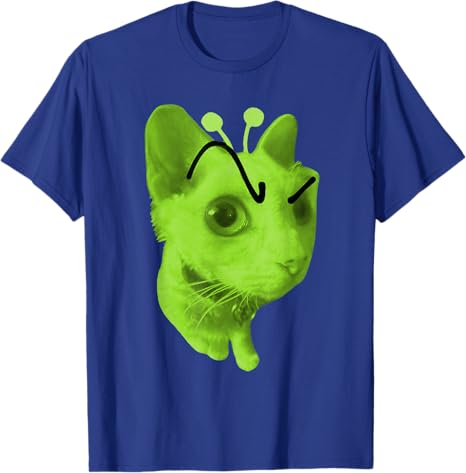 Chat Gnarp Chat Alien Rigolo Brainrot Chat Mignon OVNI Kitty T-shirt Esthétique Art Y2k Vêtements Cadeau Original T-shirt Graphique Étrangement Spécifique Haut