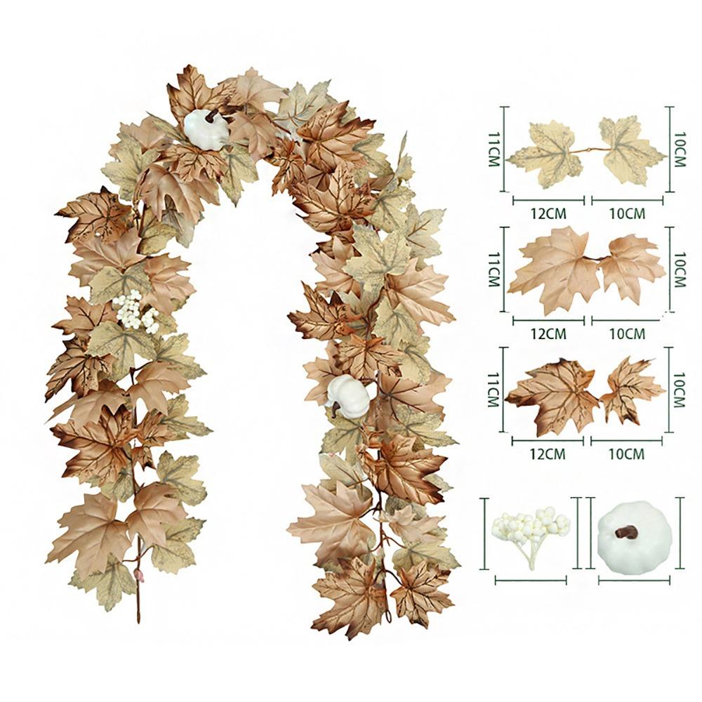 Autumn Artificial Mapple Leaves Garland Multicolor Fall Leaves Vine Festival Ornament