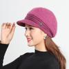 Mid Aged and Elderly Women's Warm and Knitted Beret for Autumn and Winter, New Beret for Outdoor Travel
