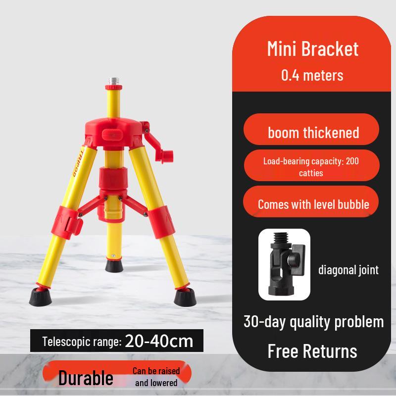 Telescopic Tripod Stand for Laser Level with Thickened Mini Lifting Frame