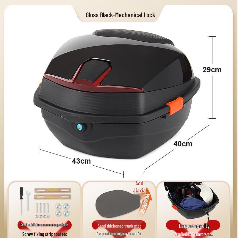 Electric Car & Motorcycle Large Trunk Box - Anti-Shake Universal Storage for Electric Bicycles