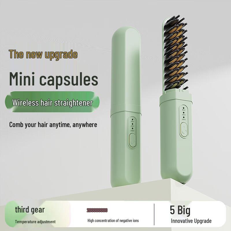 ZISIZ Portable Wireless Negative Ion Hair Straightening Comb