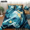 Blue Marble Bedding Set Marble Texture Duvet Cover Set Blue Bed Linen Grey Bedding Set Boys Girls Home Textile Modern Bedclothes