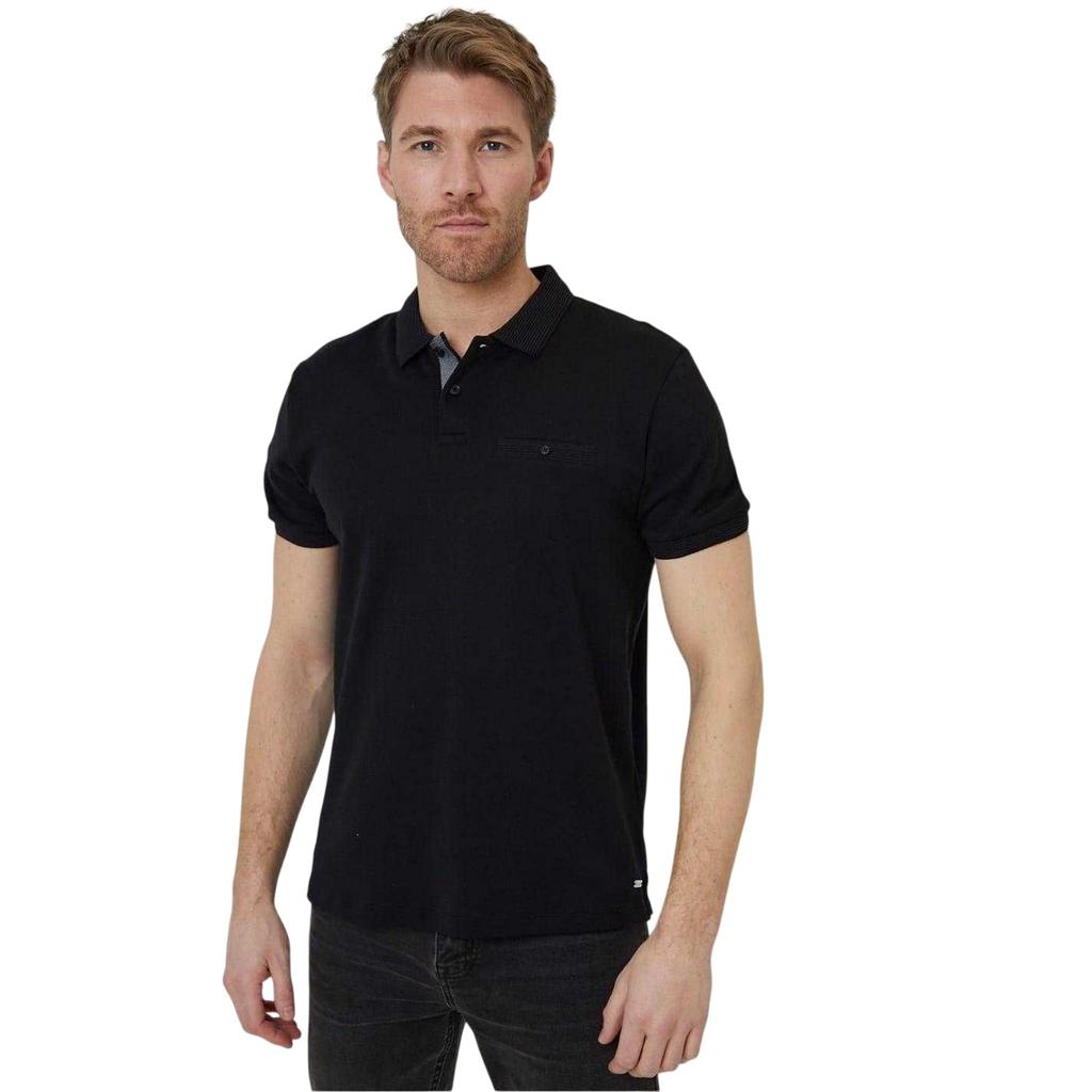 Polo da uomo a maniche corte arrotolate, regular, consumata