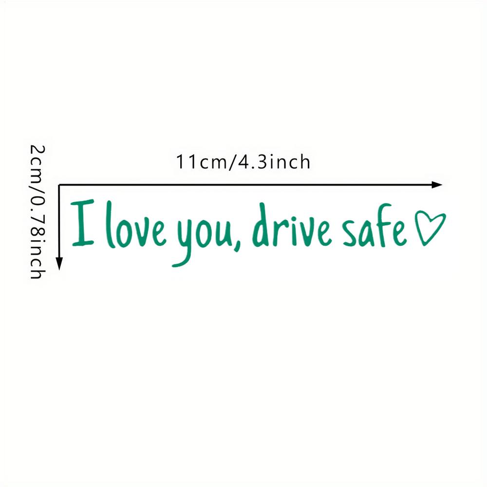 Car Stickers I Love You Drive Safe Mirror Sticker Waterproof Romantic Decor Auto Drive Safe Rear View Mirror Decal Accessories