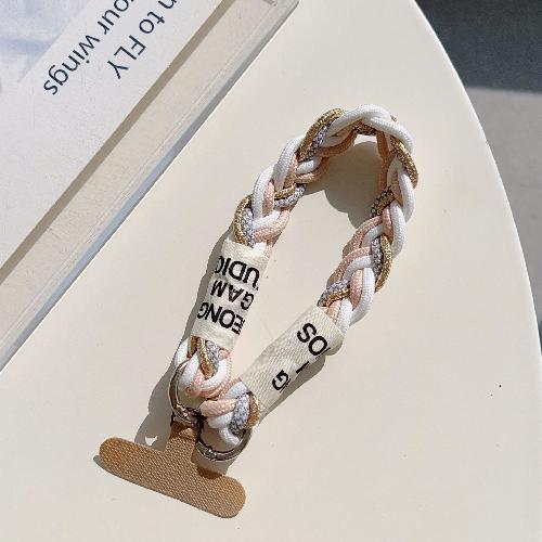 Laccetto Portacellulare Carino Decorazione da Appendere Può Essere Portato Corda Intrecciata Ciondolo Antipperdita Moda Cinturino Corto da Polso Fascia