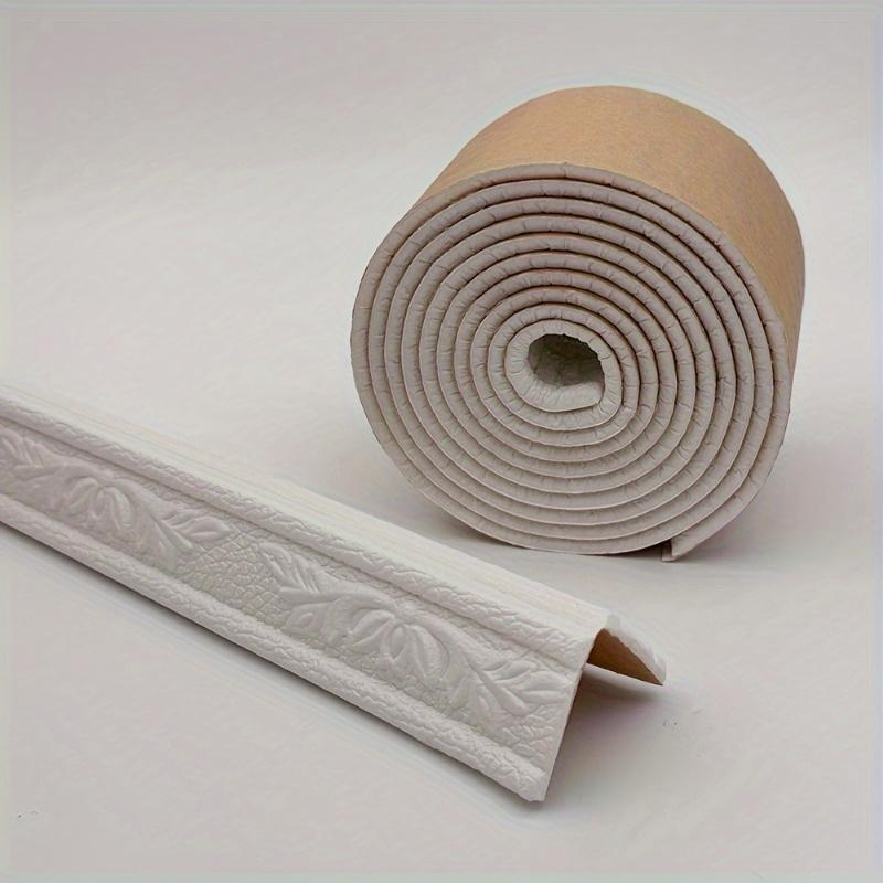 

Легко устанавливаемый самоклеящийся 3D бордюр для обоев с цветочной резьбой - Прочный XPE пенопласт, декоративная полоса Peel & Stick для потолков, стен, дверных проемов (90.51inch*3.15inch)