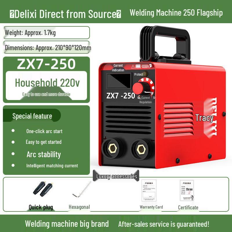 Delixi 250 Mini Electric Welder, 220V Handheld for Home Use