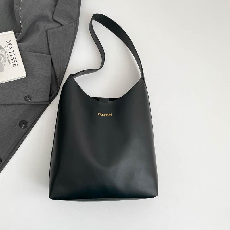

New Spring Vintage Shoulder Bag Large Capacity Women Tote Bag Fashi Commuter Comfortable and Versatile Texture Storage Bags чёрный
