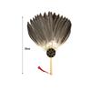 Chinese Zhuge Liang Feather Fan, Feather Handheld Fan Decor, Decorative Versatile Men Portable Chinese Summer Fan for Dance