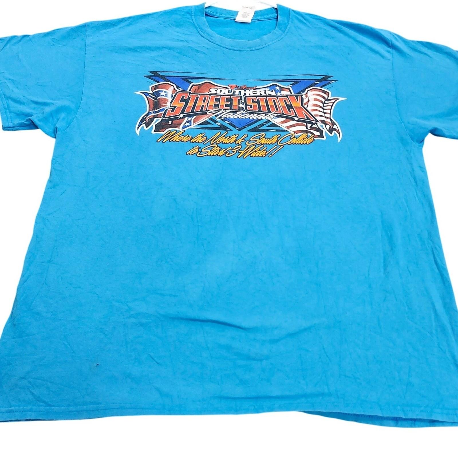 Gildan Southern Street Stock Nationals Racing Graphic Blue XL 11427 Unisex T-Shirt XL
