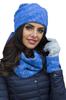 Cornelia Women' Set Hat with Snood Color Blue