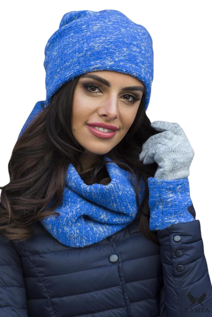 Cornelia Women' Set Hat with Snood Color Blue