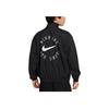 Nike Clubswoosh Ss25 Logo Casual Versatile Sports Zip Jacket Men Jacket Black College-Grey HV6918-045