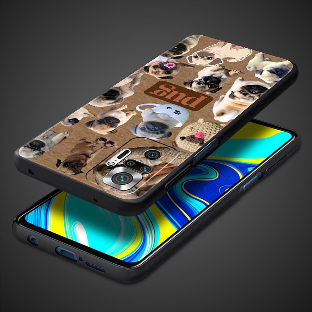 Animal Black Pug Close Up Phone Case For Xiaomi Redmi Note 14 13 5G 10 11 12 Pro Plus 4G 14C 13C 12C 10C Black Cover