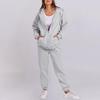 Korean Style Women's Hooded Fleece Sweatshirt - Autumn/Winter Casual Loose Top Coat Hoodie Set