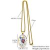 Saint Christopher Protect Us Glass Medal Pendant Necklace for Women Men Stainless Steel Gold Color Catholic Traveler Jewelry