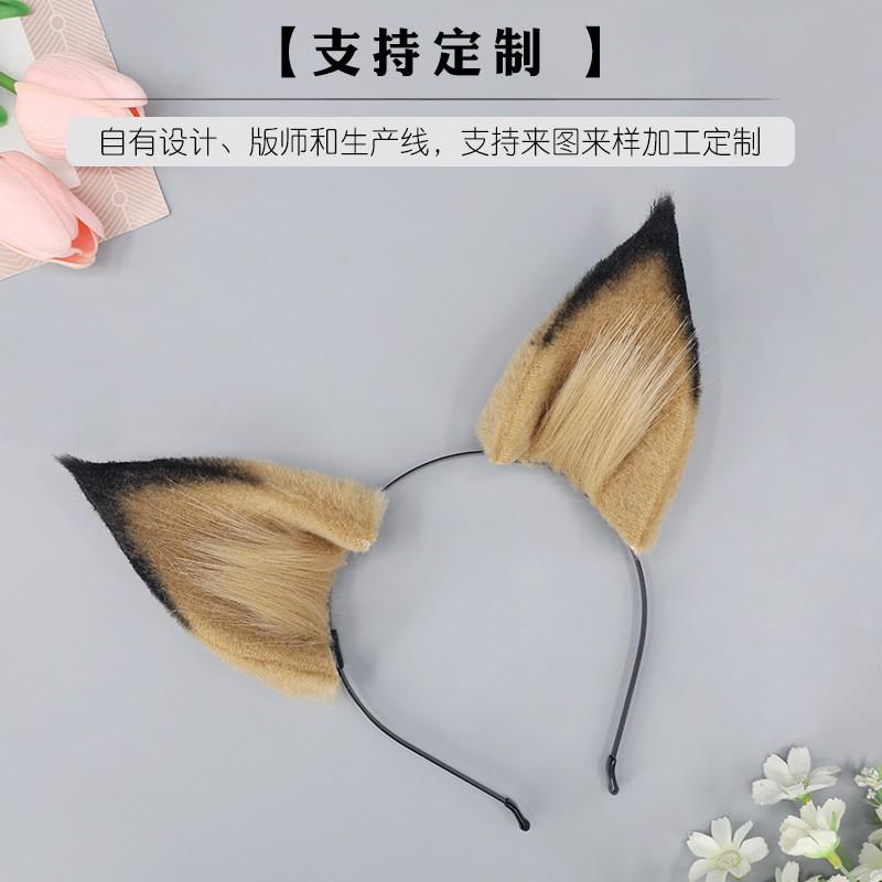Fox Ear Headband Genshin Impact Klee Cosplay Costume Accessory Soft Plush Animal Ears Hairband Anime Convention