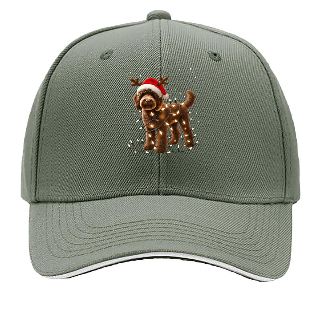 Chocolate Doodle Christmas Tracksuit Dog Sandwich Baseball Cap Sun Cap Outdoor Workouts Hat