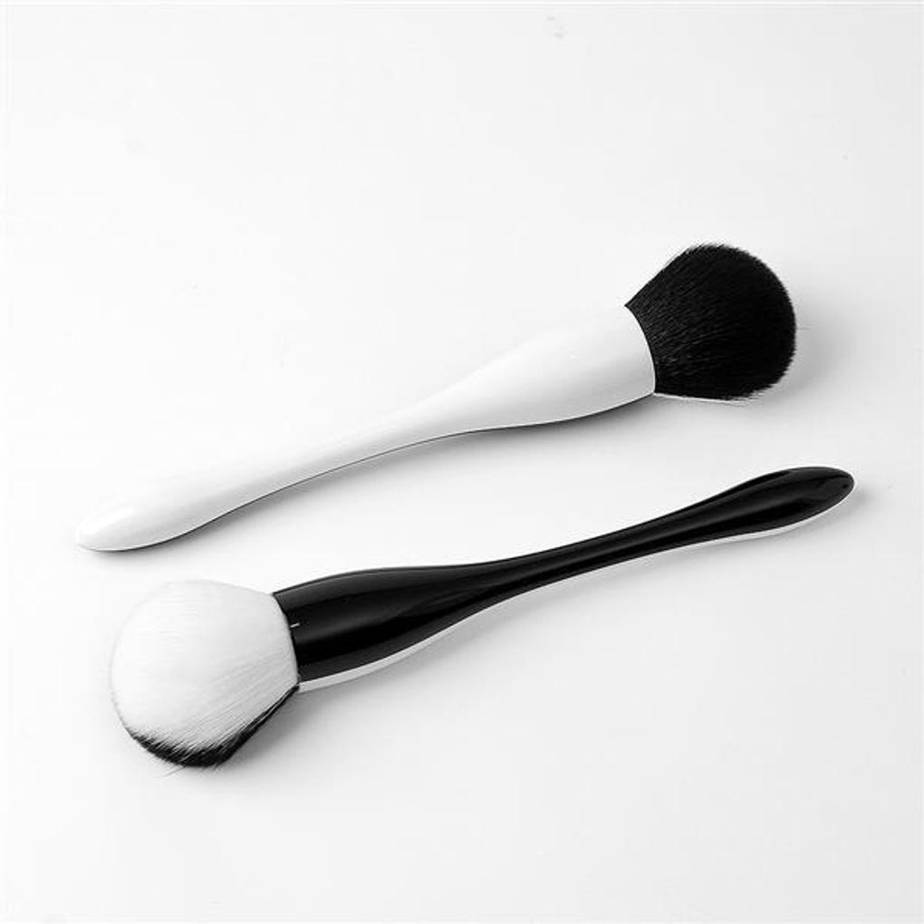 Halber Make-up Pinsel 2-teiliges Set (Schwarz-Weiss)