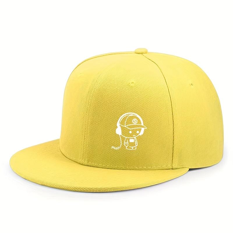 Nova Moda Design de Vilão Boné Casual com Aba Reta para Homens e Mulheres, Versátil ao Ar Livre Hip-hop Chapéu Esportivo de Aba Reta