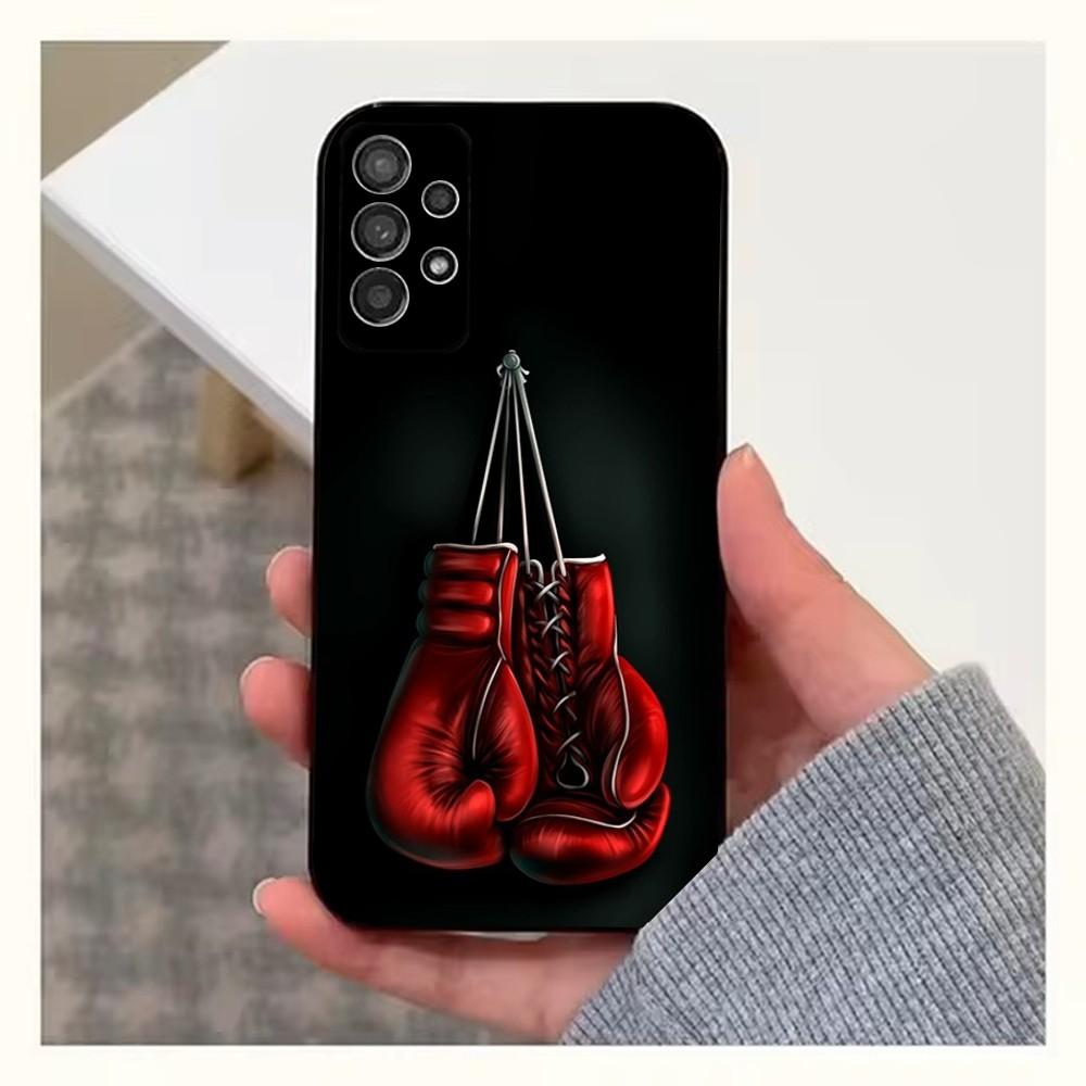 Boxing Gloves Phone Case For Samsung S25,S24,S23,S22,S20,S21,S10,Ultra,Plus,Lite,FE,Soft Silicone Black Cover