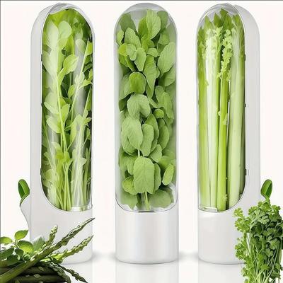 Herbal Preservation Pods, Herbal Preservation Vegetables, Fresh Cilantro Container Suitable for Refrigerator, Keep Bottle for Herbal Preservation